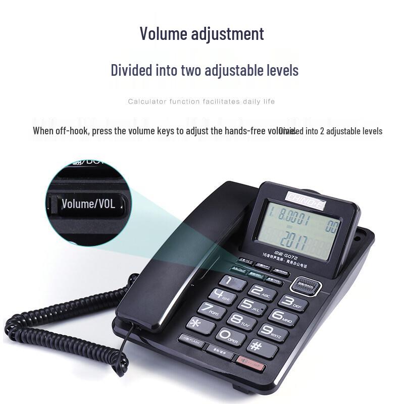 Zhongnuo Corded Landline Phone with Caller ID & Hands-Free