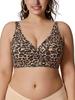 Plus Size Seamless Leopard Print Invisible Bra with Soft Support