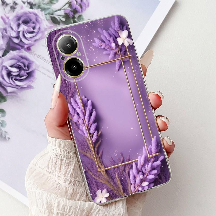 For Realme C67 4G 5G / Realme 12 Lite 4G Case RMX3782 RMX3890 Clear Soft TPU Cover Colorful Flower Cute Cartoon Cool Dragon Etui
