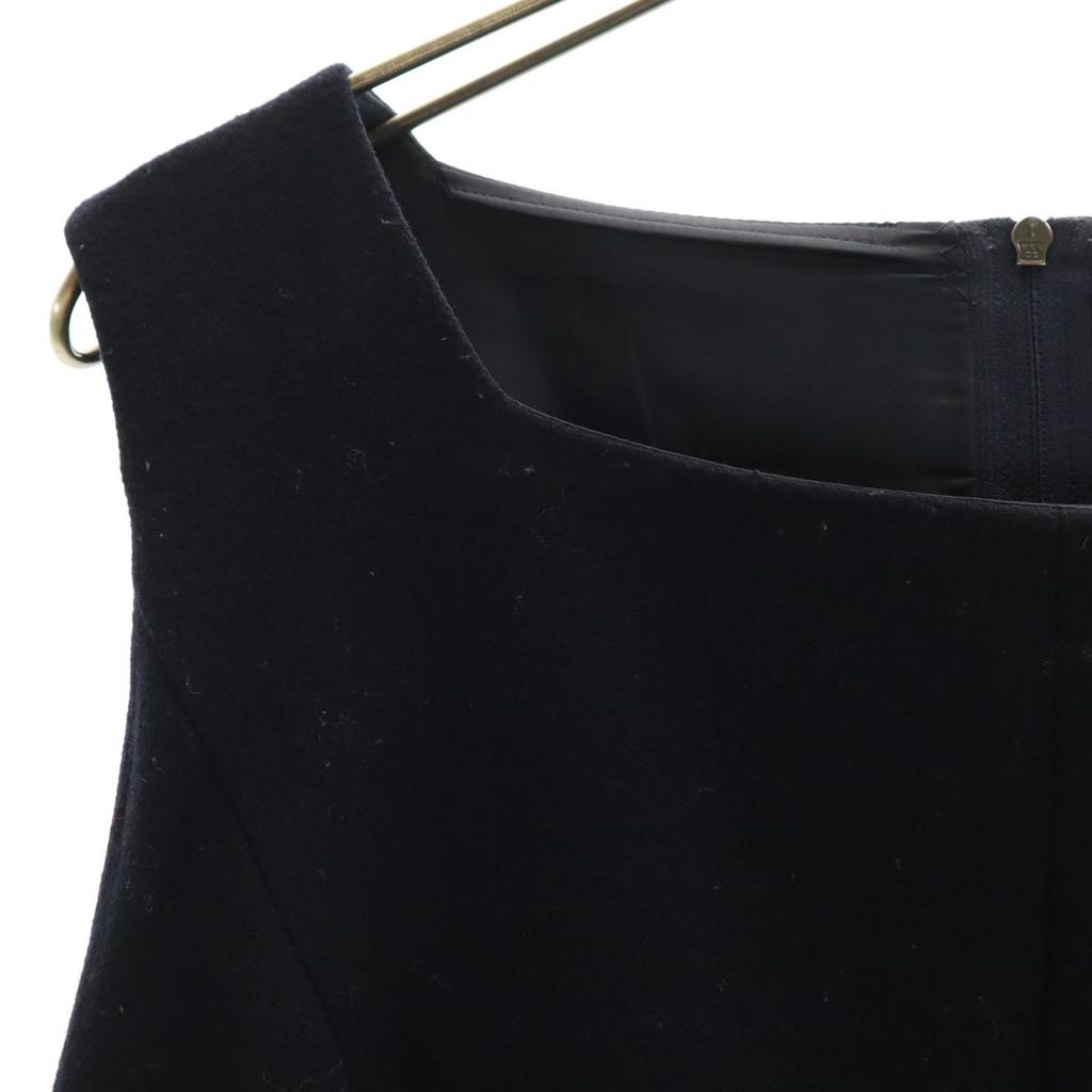 FOXEY made in Japan No sleeve Knee-length dress 40 Navy Women Used
