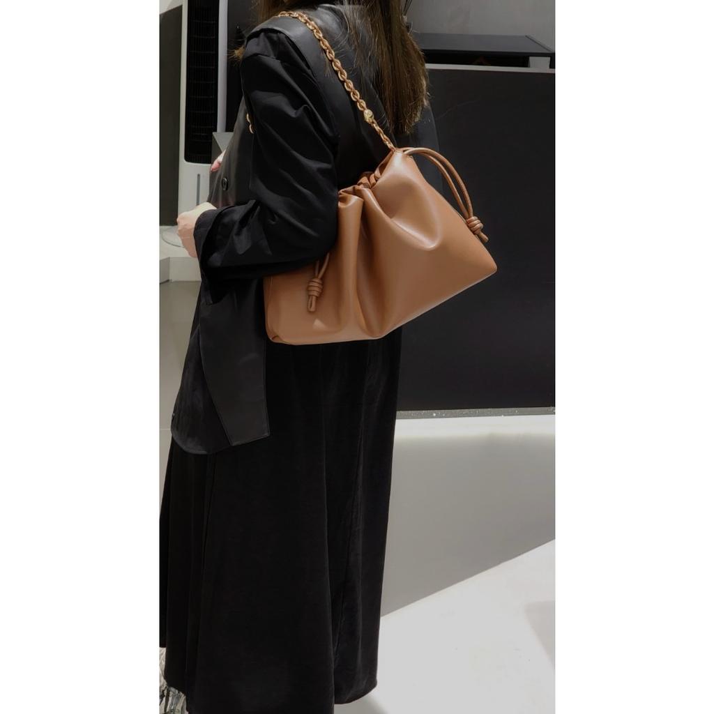 Leather Cloud Bag 2024 New Fashion Shoulder Bag Chain Cowhide Strap Bag Messenger Bag Soft Leather Clutch Bag