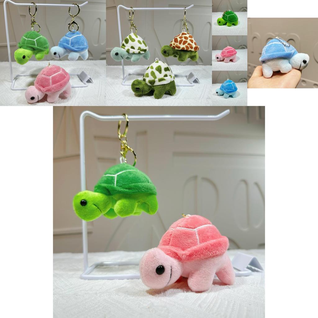 Adorable Plush Turtle Keychain Accessory In Vibrant Colors Perfect For Gifts And Decorations