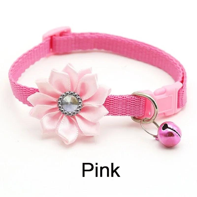 Colorful Cute Collar for Cats and Dogs Flower Bell Adjustable Collar with Bell Collar Pet Supplies 7 Colors Are Available