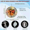 10 Inch Hanging Wind Spinner with 360 Degree Hook for Balcony Garden Decor Spring Summer Outdoor Decoration