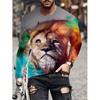 women o neck long sleeve 3d print t shirt