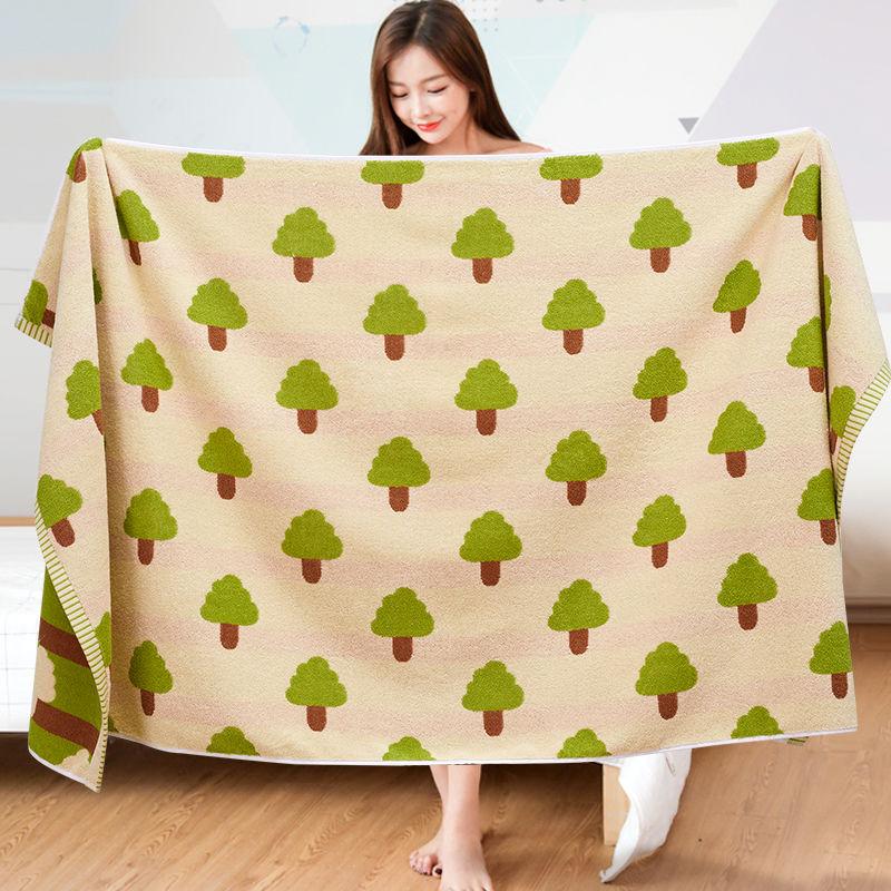 

Хлопковые банные полотенца Бытовые полотенца Утолщенные Взрослые и детские банные халаты Green