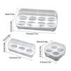 3/4/8 Grids Portable Egg Box Outdoor Transparent Egg Organizer Box For Camping Picnic Barbecue Practical Outdoor Accessories