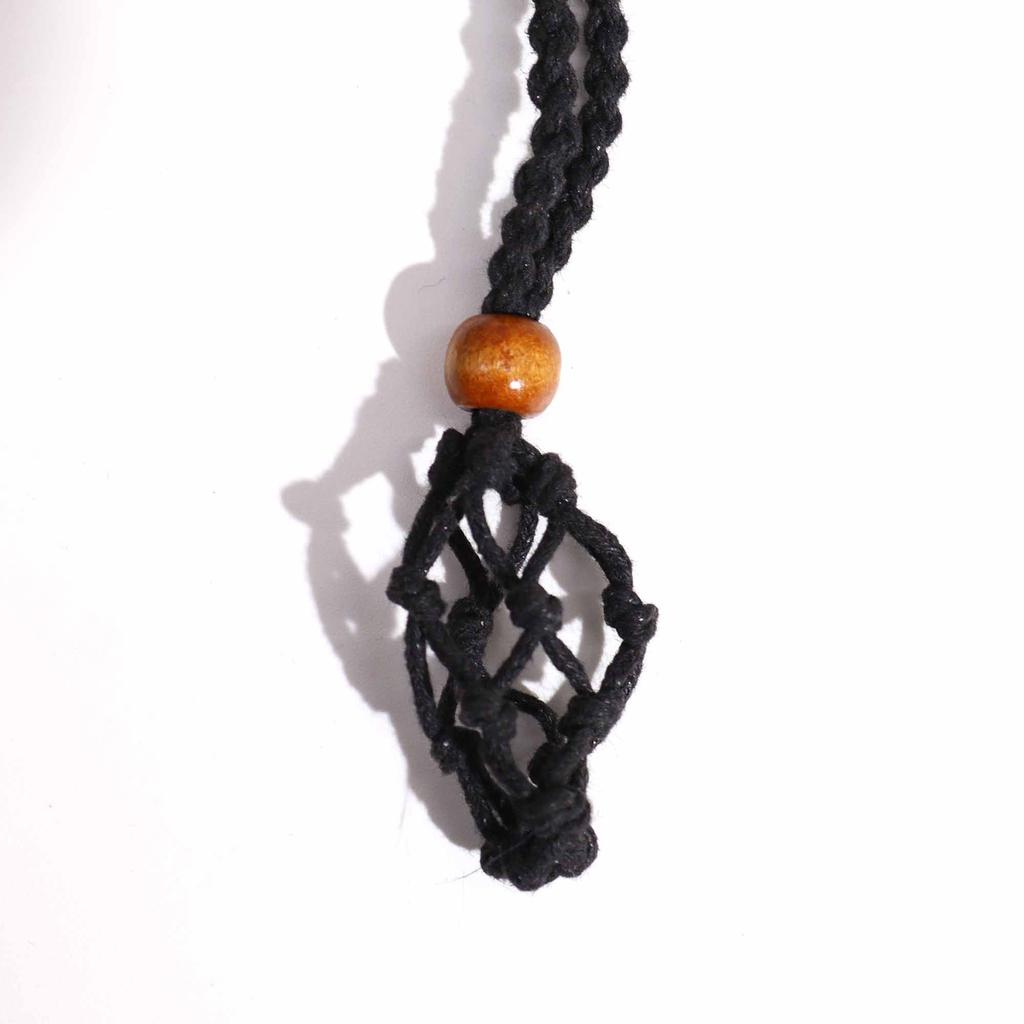 6x Necklace Cord Black Adjustable For Gemstones
