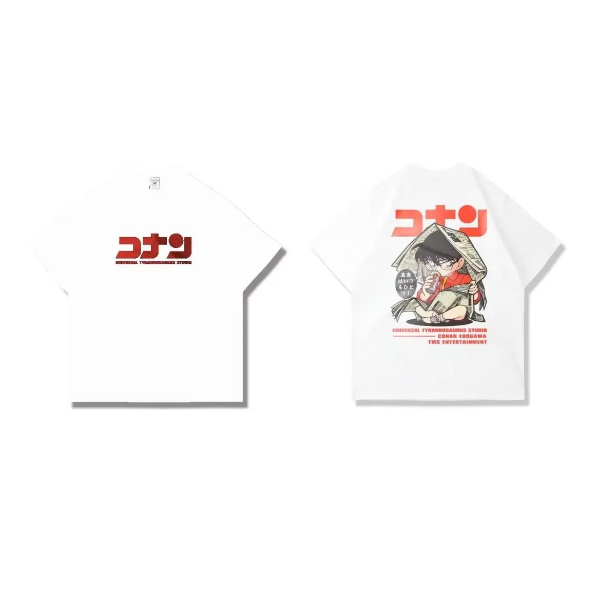 

2026 New Detective Conan LargeSized TShirt with Street Anime Print Casual Loose Original Shibuya Style Short Sleeve Shirt 4XL
