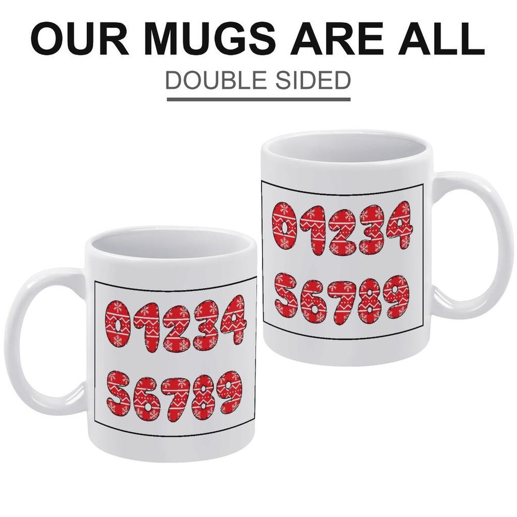 1 Stück 11oz Bedruckte Kaffeetasse mit doppelseitigem Design Geeignet für tägliche Trinkmomente und ideal für Feiertags-, Geburtstags- und Anerkennungsgeschenke