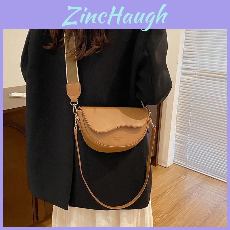 Minimalist Pu Saddle Bag For Women With Crossbody Strap For Daily Use