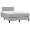 VidaXL Slat Bed Base with Mattress and LED, Upholstered Bed, Double Bed, Adult Bed for Interior Bedroom, 3132981