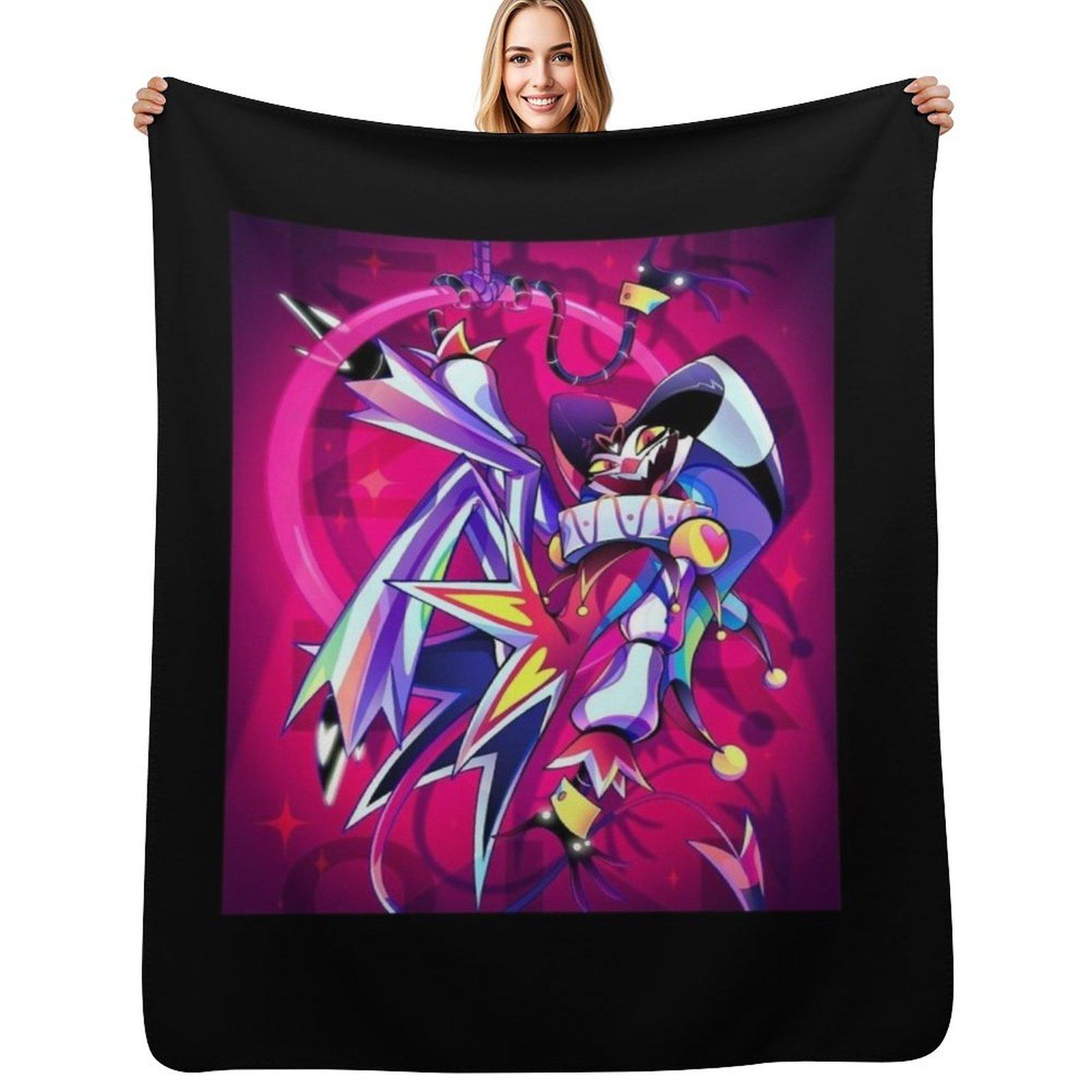 

Helluva Boss Fizzarolli Throw Blanket Stylish Decor Blanket Gift for Friends Roommate 75x100cm