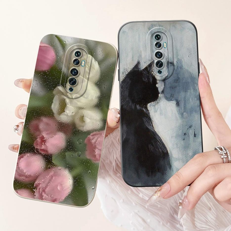For Oppo Reno2 F Case Reno 2Z Unique Candy Painted Cover Soft Silicone Phone Case For Reno 2 2F Reno2 Z Reno2F Back Cover Bumper