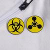 Contemporary Badge Metal Geometric Nuclear Radiation Brooch For Fashionforward Individuals