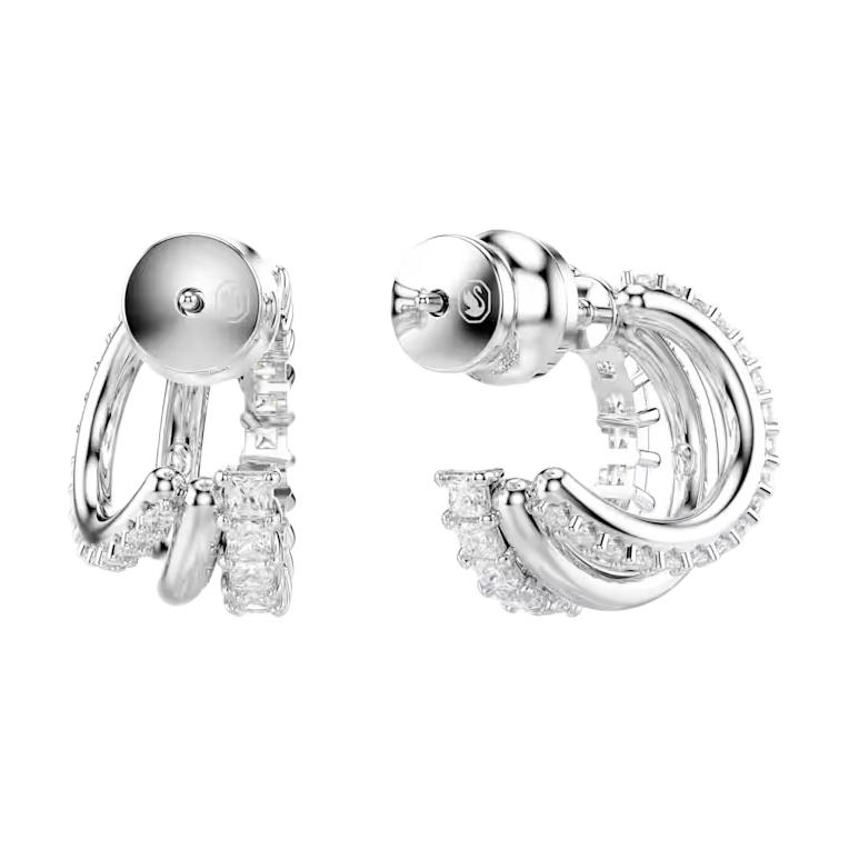 Swarovski Hyperbel Rundschliff Zirkonia Ohrringe Damenohrringe Weiß 5737110