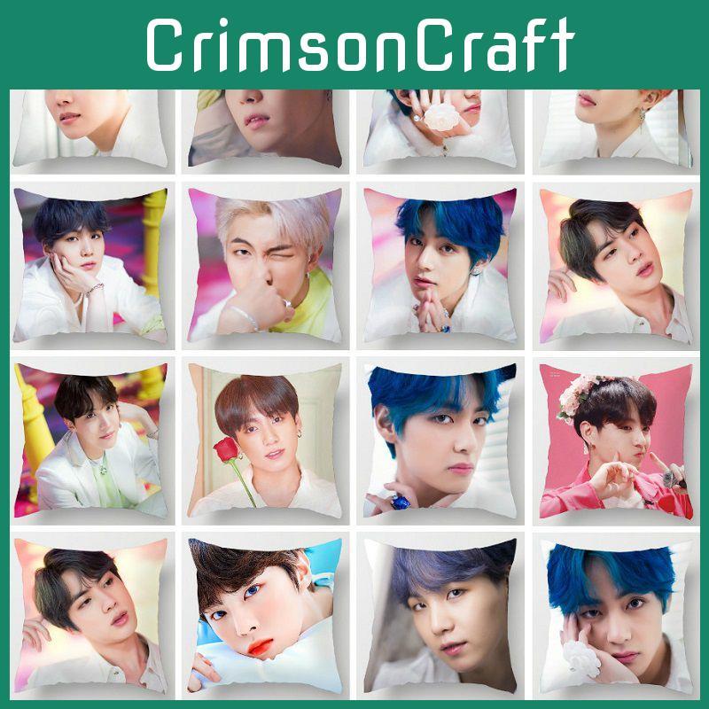 Cozy 45cm Kpop Bts Bangtan Boys Cushion Cover Decorative Soft Pillow Case For Home
