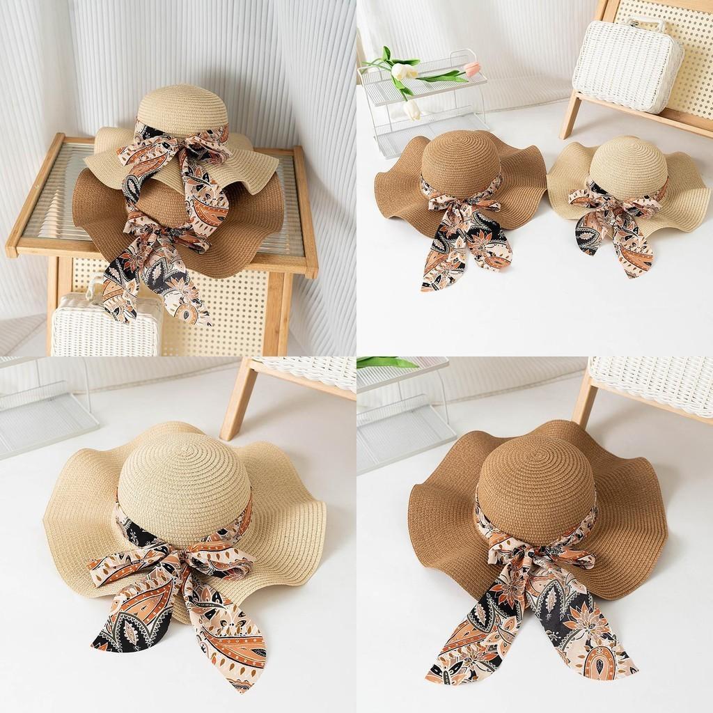 Fashionable Summer Sun Hat For Women With Round Top And Ruffle Edge