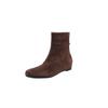 Autumn And Winter Fashion Versatile French Niche Short Boots Women'S Shoes Single Boots Rear Zipper Round Head Flat Bottom
