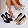 Damen Rund Zehen Keilabsatz Schuhe - Bequem, Vielseitig und Stilvoll für Frühling & Herbst