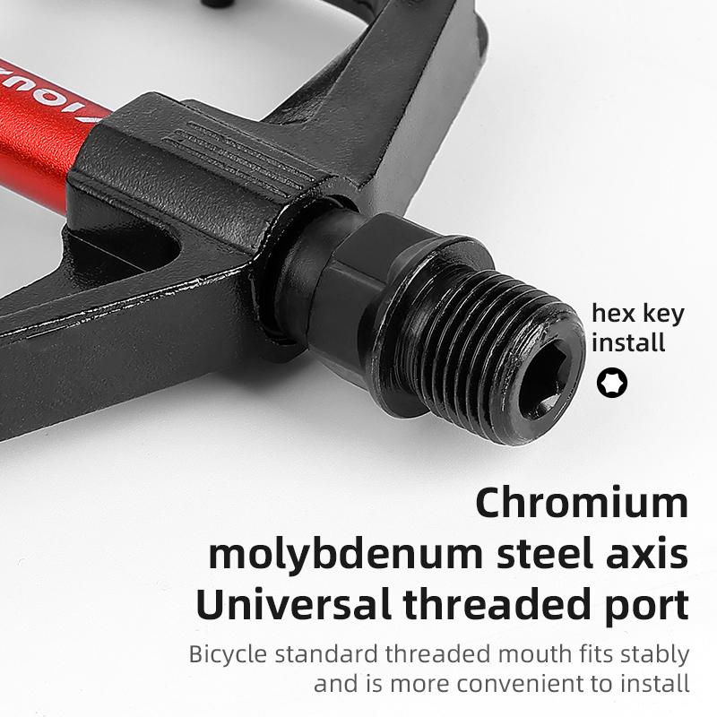 Double DU Bicycle Pedals Lightweight Bearing Anti-slip Large Platform Road Bike MTB Bike Pedal