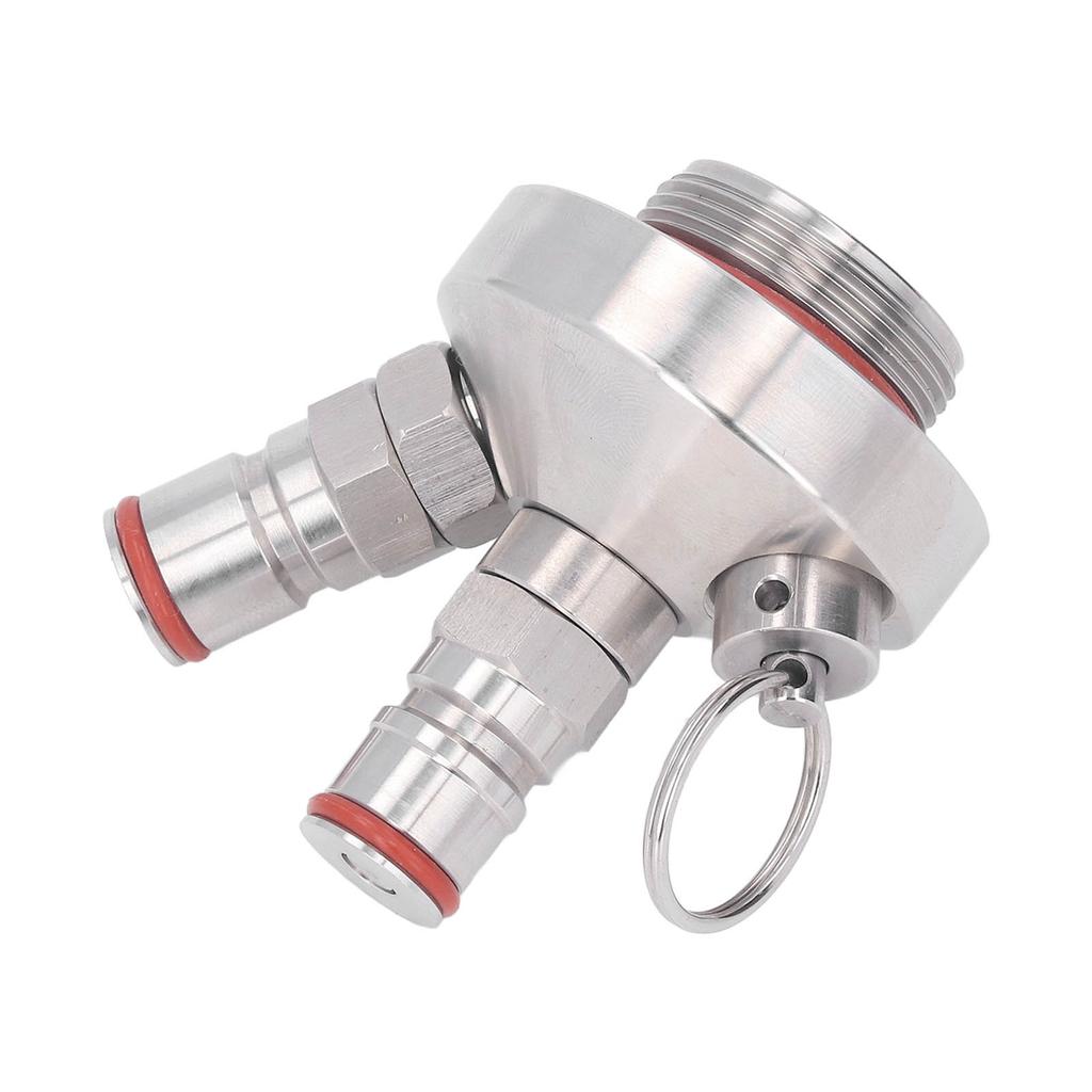 Mini Keg Dispenser Pivo Kohout Dvojitý Kulový Zámek Nerezová Ocel s Hadicí Náhradní Těsnicí Kroužek