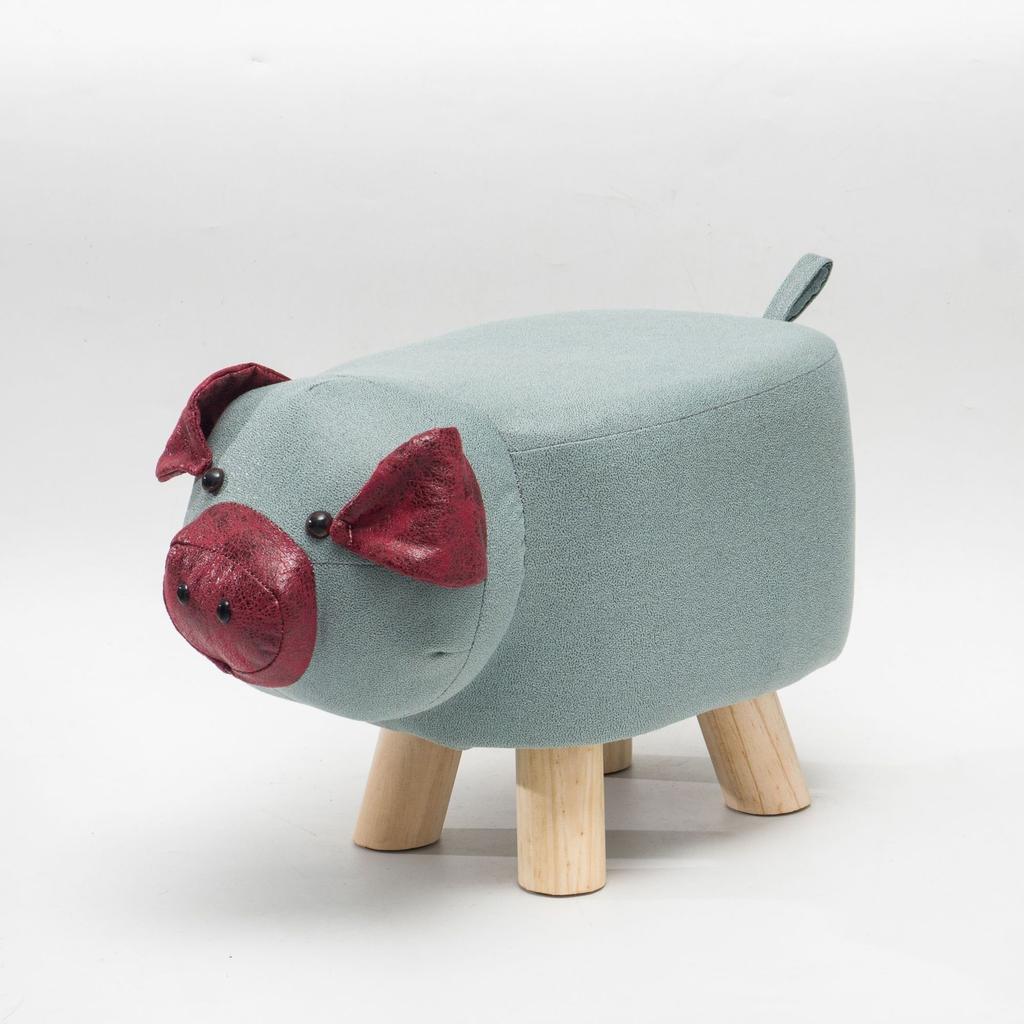 Creative Stool Children Nordic Style Porch Cartoon Shoe Changing Small Stool Living Room Wooden Animal Low Stool