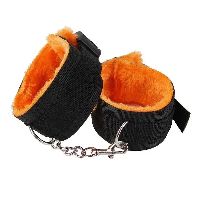 Adjustable Bdsm Sexy Prop Plush Handcuffs Foot Cuffs Bondage Slave Exotic Accessories Sex Toys for Couples Adults Sexy Games