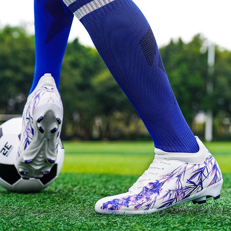 Football Boots Men Sport Wear Society Comfortable Sneaker Resistant Football Shoes Professional TF/FG Long Spikes Soccer Shoes