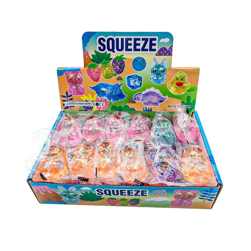 Cartoon Capybara Decompression Toy Soft Glitter Gummy Fidget Toys Pinching And Anti Stress Squeeze Toy Gifts