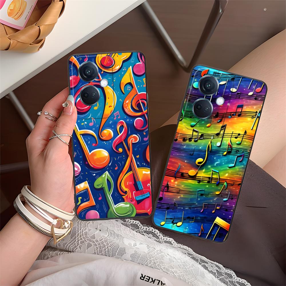Musical Note Staff Mobile Phone Case for OPPO Find X9 X8 X7 X6 X5 X3 X2 Plus S Pro Ultra Lite Colorful Printing Cover Smartphone