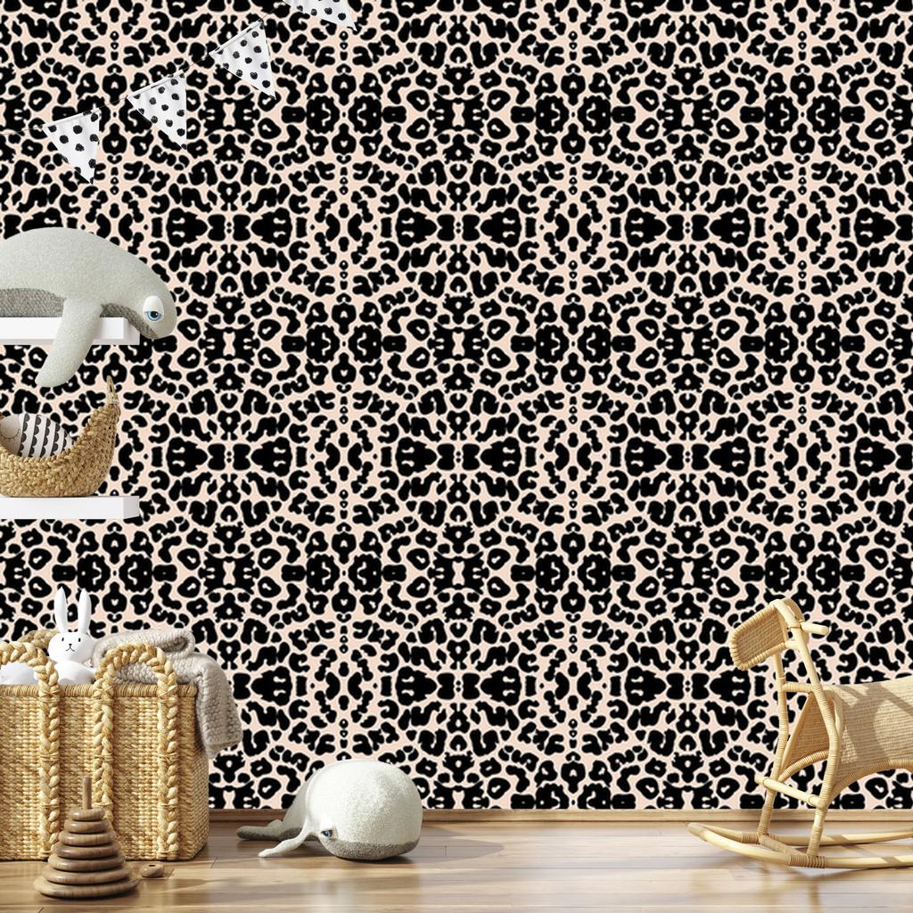 Animal Skin Wallpaper Brown, Beige and Black for Living Room and Bedroom 50x1000