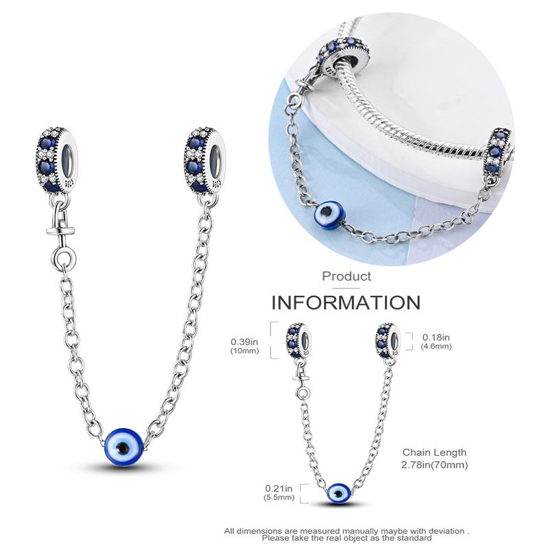 New Copper Star Moon Peach Heart Safety Chain Charm Beads Suitable For Pan Bracelets Diy Women'S Jewelry Gifts