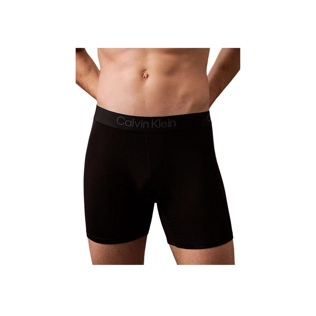Calvin Klein Soft And Comfortable Letter Mid-Rise Boxer Briefs Men Underwear Black LV00NB4193-UB1