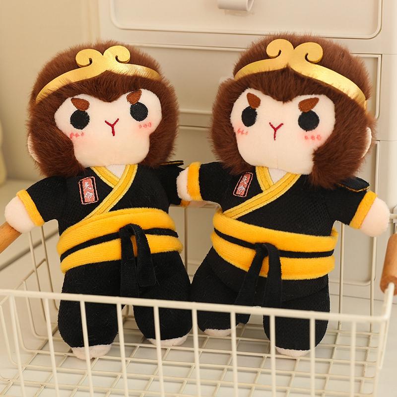 25/35cm Hračka Kreslená Černý Wukong Hra Zlatá Hůl Vycpaná Zvířata Plyšový Model Panenka Pohledný Opičí Král Figurky Dárek