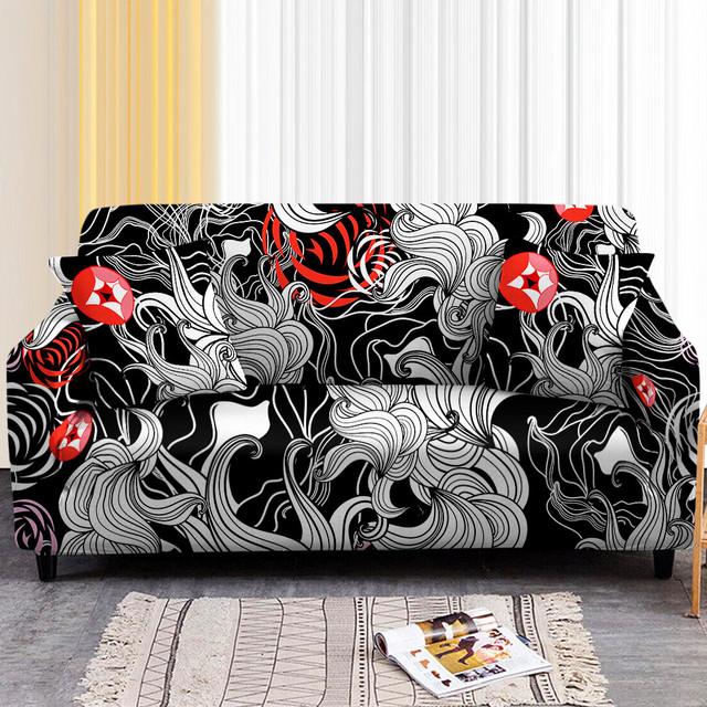 Flower Printing Stretch Sofa Cover Elastic Furniture Protector Slipcovers Couch Cover Sofa Covers For Living Room 1 /2 /3 /4 Seater