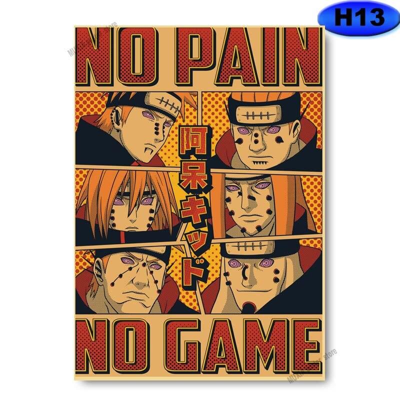 Vintage klasické anime plakáty postav Kraft Paper Slayer/Haikyuu Plakát Anime Dekor Pokoj Bar Kavárna Nástěnná malba