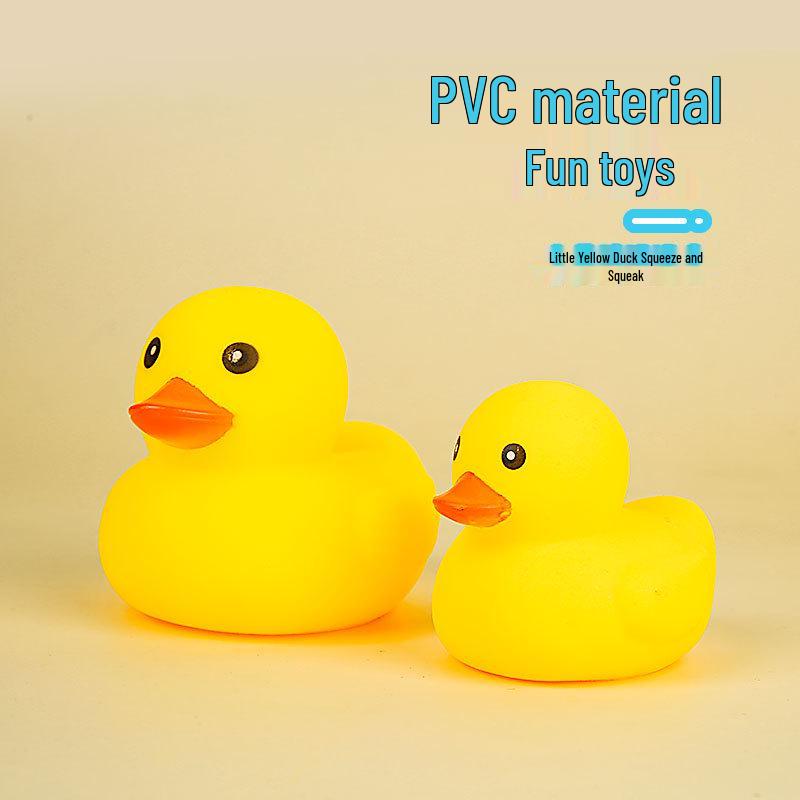 Little Yellow Squeaky Duck Bath Toy for Babies