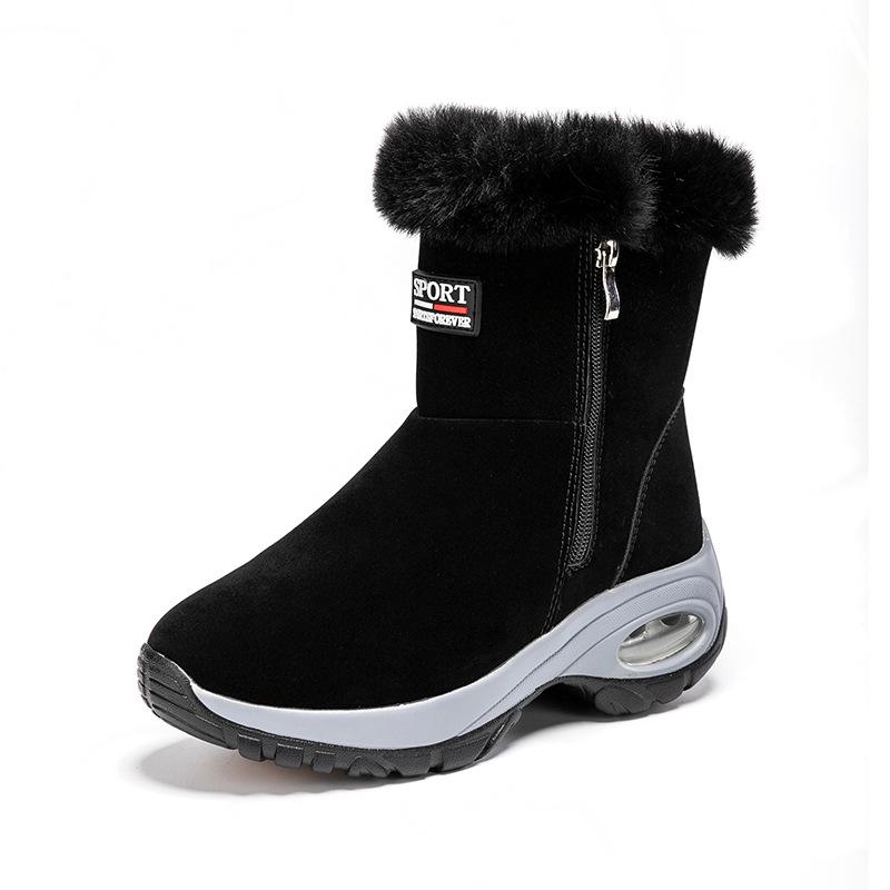 Large size winter new snow boots fashionable women's outdoor casual shoes high top shoes side zipper cotton boots women