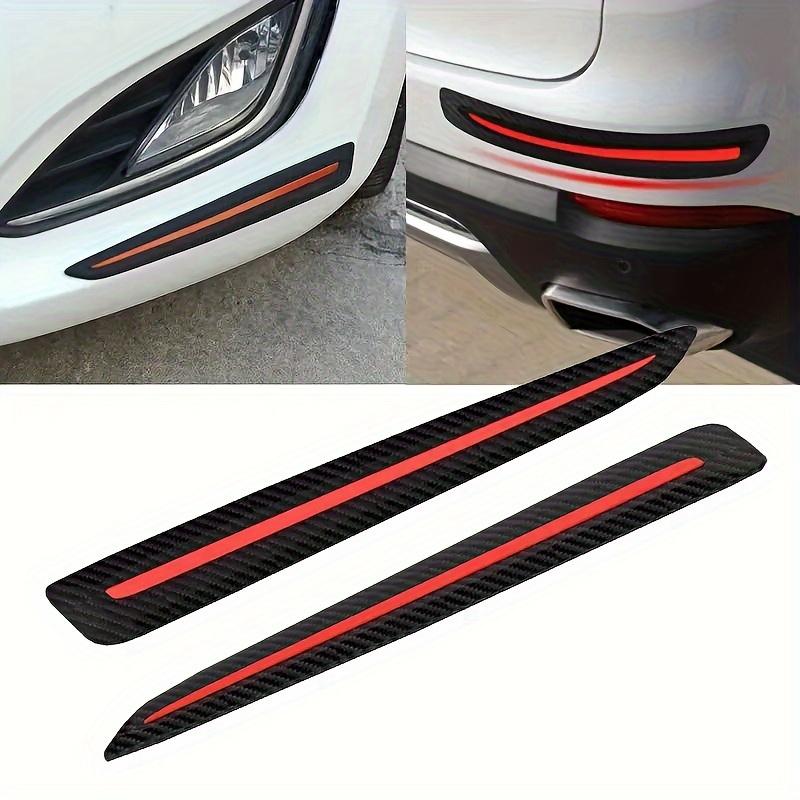2pcs Car Front And Rear Bumper Sticker Anti-Scratch Protection Car Decoration Strip Anti-Collision Protection Strip