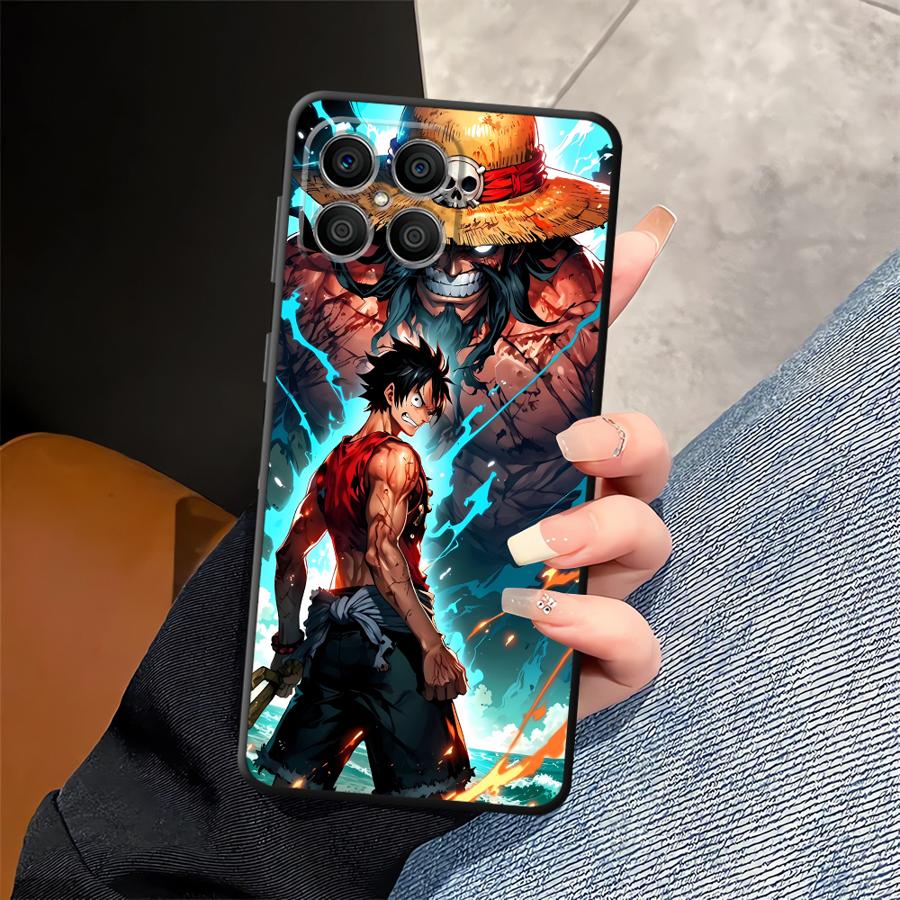 Ones Pieces Luffys Ace Case for Honor X6 X5b X8 70 X7 200 400 Lite Magic5Lite 8X 90 X9a Black Soft Phone Cover