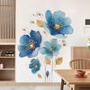 Watercolor Gold-plated Floral Sticker for Beautifying The Background of The Living Room Entrance Wall Decoration Sticker