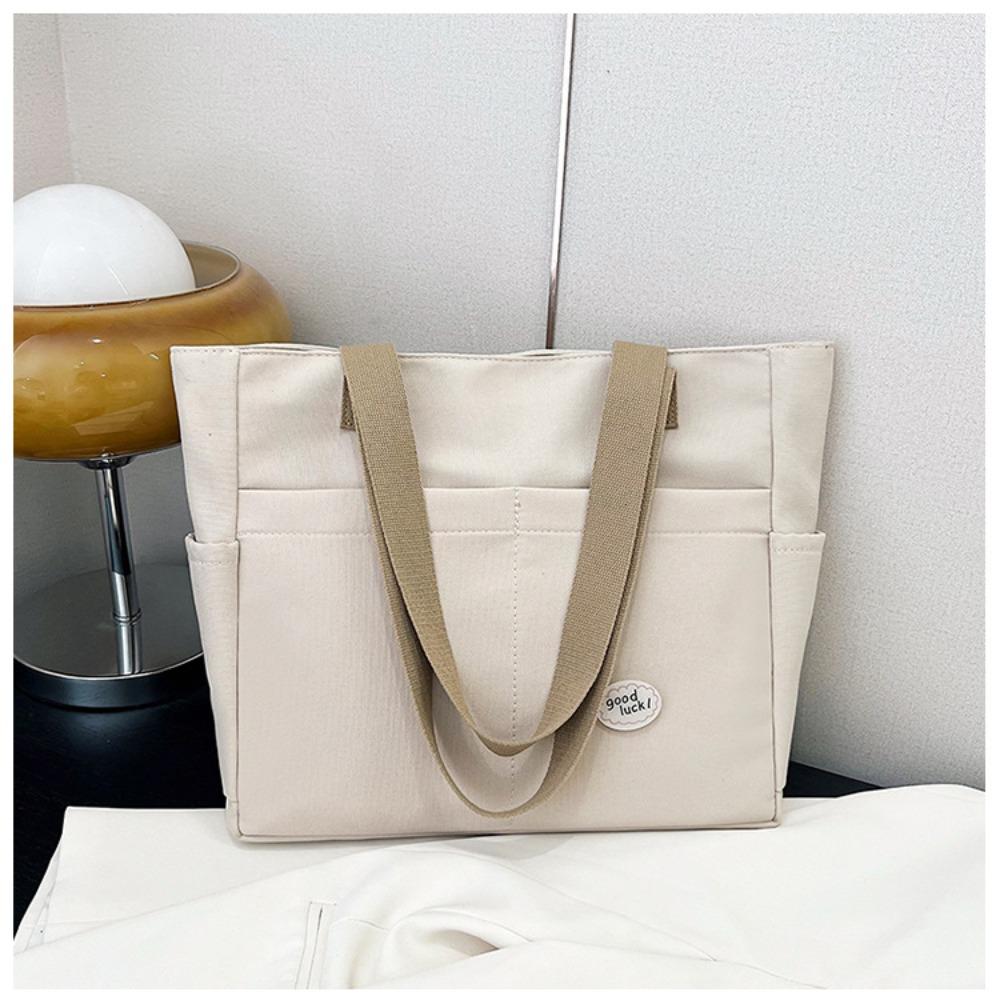 New large-capacity canvas shoulder bag, business trip tote bag, light fashion trend women's commuter handbag