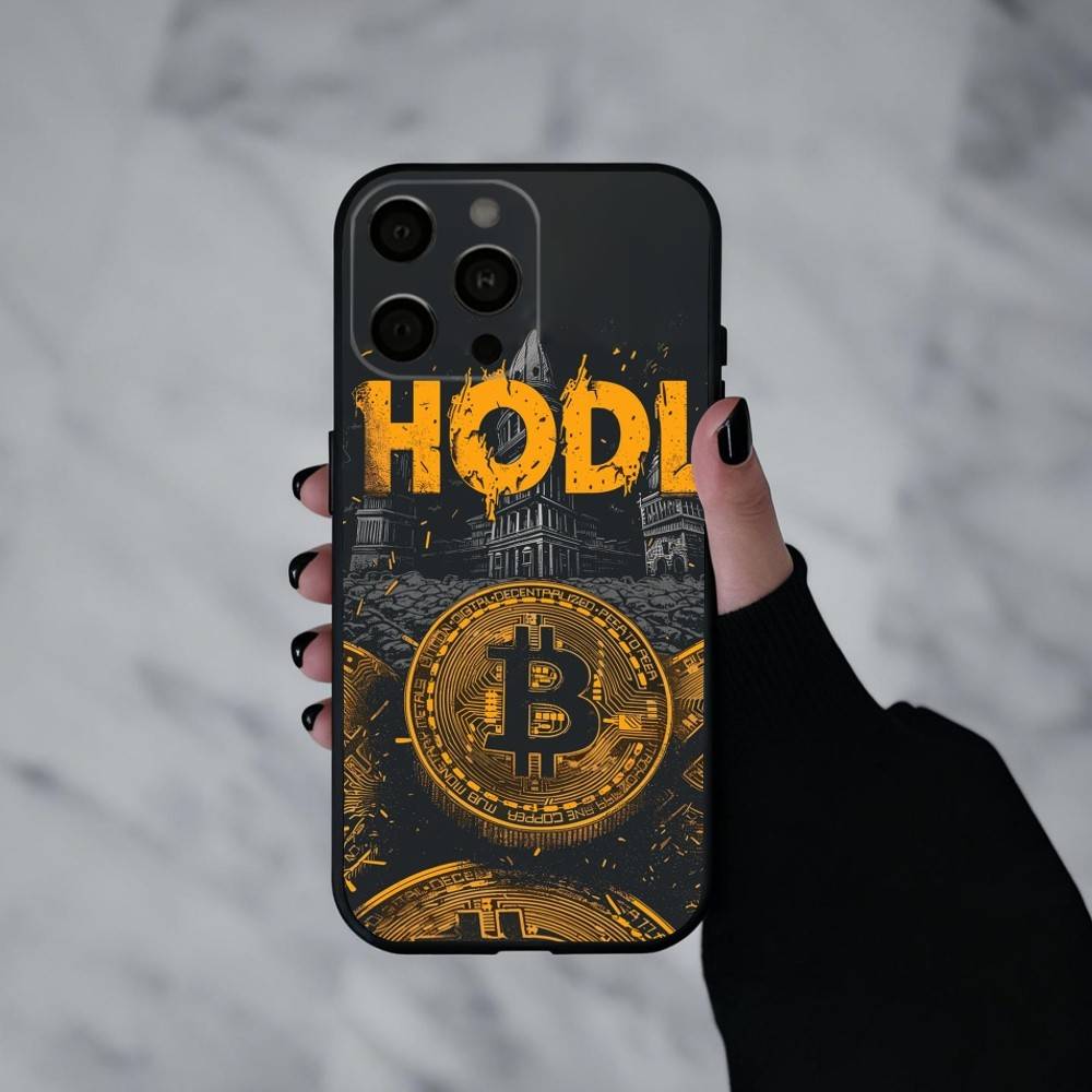 Cool Art Bitcoin Digital Phone Case For iPhone 17pro, 16,15,14,13,12,11 X XR Plus,Others Soft Black Cover