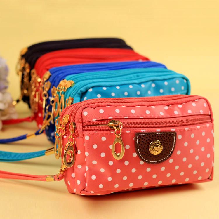Women's Wallet Canvas Four Zippers Handbags Large Capacity Solid Female Clutch Phone Bag Portable Women Purses Card Holder