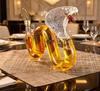 Unique Design Cobra Glass Liquor Decanter - Artistic Bottle for Whiskey Storage, Home Decor and Bar Use