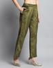 MONTE CARLO Womens Self Design Green Round Neck Full Sleeve Kurti Set