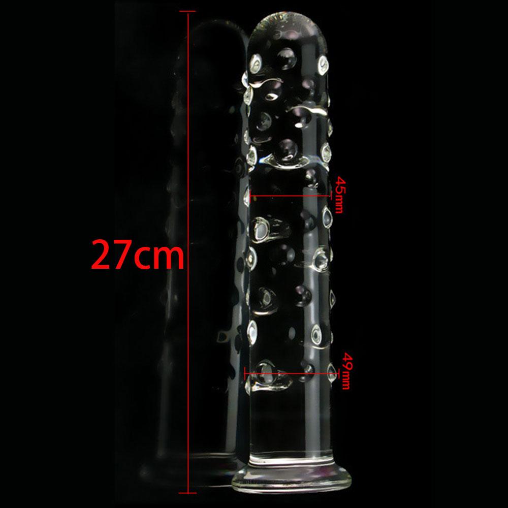 27cm Large Glass Dildo Anal Butt Plug Sex Toy Huge Wand Ass Play Vagina Women Man Stimulate Orgasmic Masturbation 10In BackDoor
