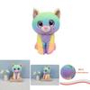 Cassidy Rainbow Cat Plush Toy Colorful And Soft Stuffed Animal For Kids' Birthdays