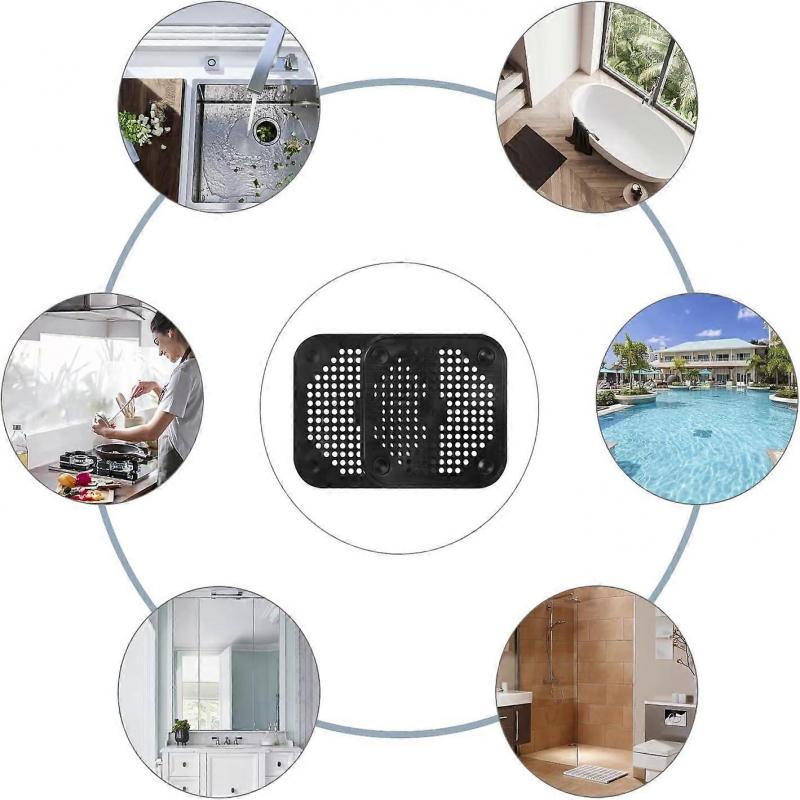 2 Pcs Silicone Drain Protector with Sucker, Sink Strainer, Shower Drain Covers Hair Catcher, Strainer Plug Trap Filter